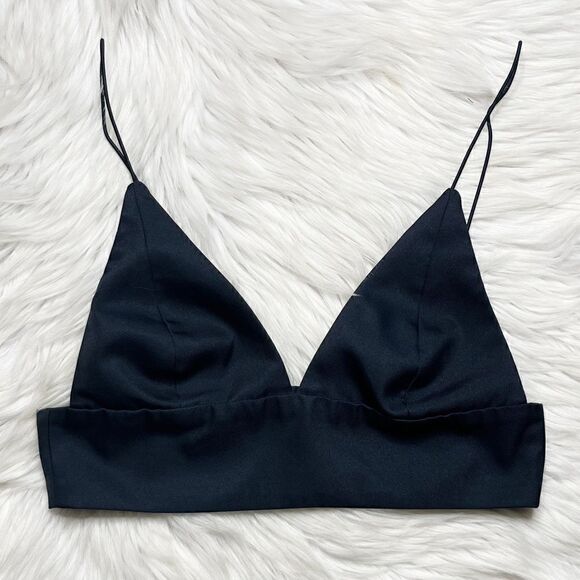 Tobi Tops - Tobi Bralette Crop Top Dark Navy Blue Size Small